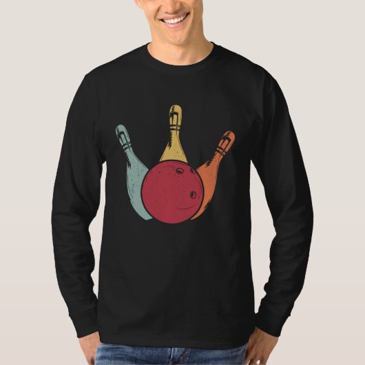 Bowling Ball Pins Bowler Strike Bowling Legend Bow T-shirt (Voorkant)