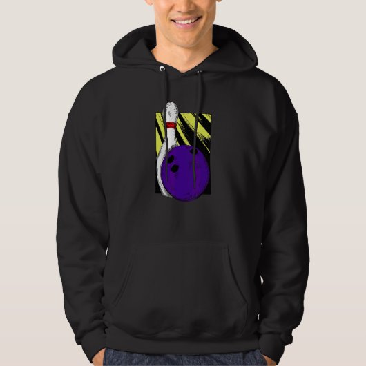 Bowling Ball Pins Strike Spare Split 710 300 P Hoodie (Voorkant)