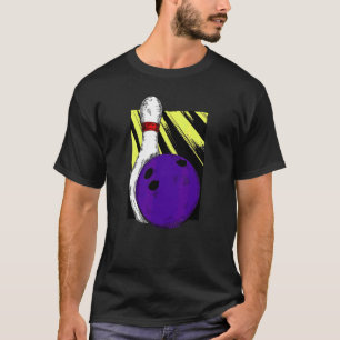 Bowling Ball Pins Strike Spare Split 710 300 P T-shirt