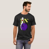 Bowling Ball Pins Strike Spare Split 710 300 P T-shirt (Voorkant volledig)