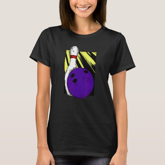 Bowling Ball Pins Strike Spare Split 710 300 P T-shirt (Voorkant)