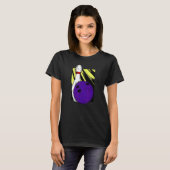 Bowling Ball Pins Strike Spare Split 710 300 P T-shirt (Voorkant volledig)