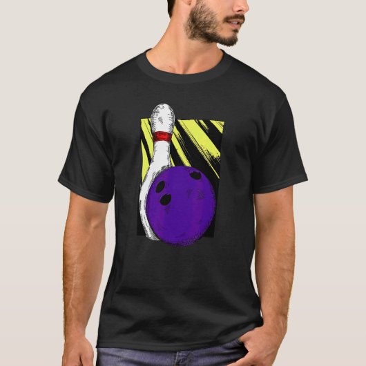 Bowling Ball Pins Strike Spare Split 710 300 P T-shirt (Voorkant)