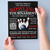 Bowling Ball & Pins, Ten-Pin Bowling Tournament Flyer (Hand)