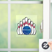 Bowling Ball Pins Window Cling Raamsticker (Huis)