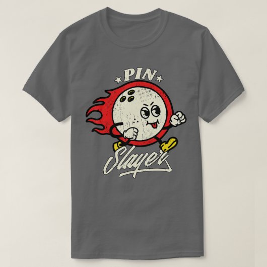 Bowling Ball  Retro Bowler Team Style Bowli T-shirt (Design voorkant)