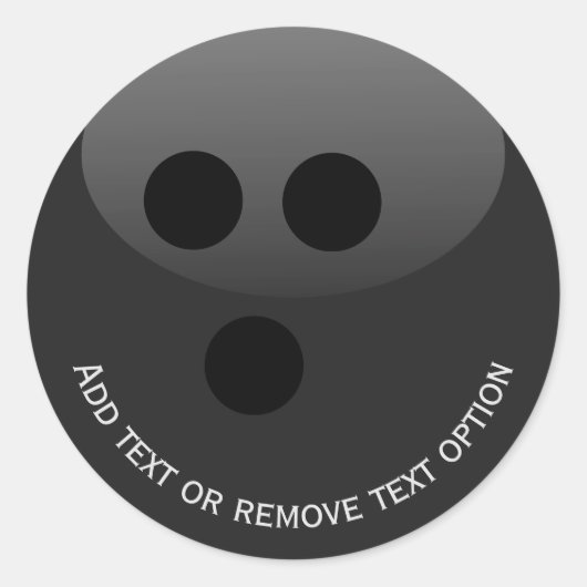 Bowling Ball Ronde Sticker (Voorkant)