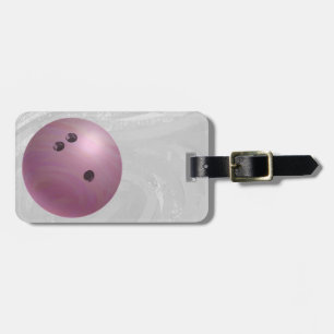 Bowling Ball Roze Bagagelabel