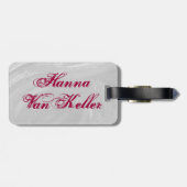 Bowling Ball Roze Bagagelabel (Achterkant horizontaal)