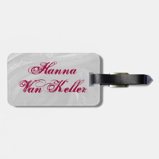 Bowling Ball Roze Bagagelabel (Achterkant horizontaal)