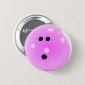 Bowling Ball (roze) Button (Voorkant /achterkant)