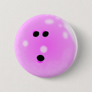 Bowling Ball (roze) Button