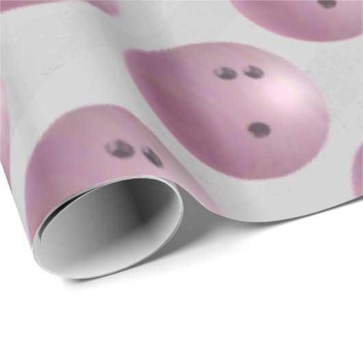 Bowling Ball Roze Cadeaupapier (Rol Hoek)