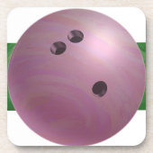 Bowling Ball Roze Drankjes Onderzetter (Voorkant)