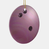 Bowling Ball Roze Keramisch Ornament (Rechts)