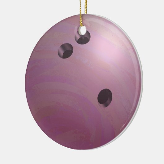 Bowling Ball Roze Keramisch Ornament (Links)