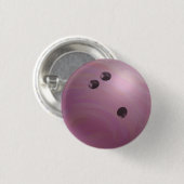 Bowling Ball Roze Ronde Button 3,2 Cm (Voorkant /achterkant)