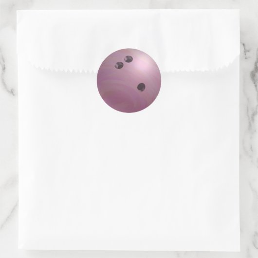 Bowling Ball Roze Ronde Sticker (Tas)