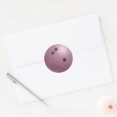 Bowling Ball Roze Ronde Sticker (Envelop)