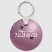 Bowling Ball Roze Sleutelhanger (Voorkant)