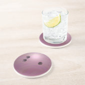 Bowling Ball Roze Zandsteen Onderzetter (Zijkant)