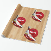 Bowling Ball-schoen en -pin met uw eigen naam Cadeaupapier (Uitgerold)