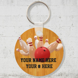 Bowling Ball Sleutelhanger personaliseer JOUW NAAM