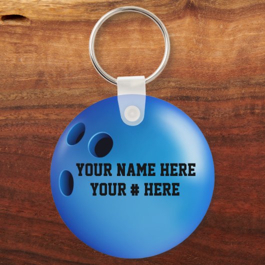 Bowling Ball Sleutelhanger personaliseer JOUW NAAM (Voorkant)