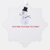 Bowling Ball Sneeuwman Kerst Kaart (Achterkant)