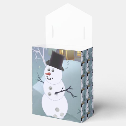 Bowling Ball Snowman Kerstmis Bedankdoosjes (Geopend)