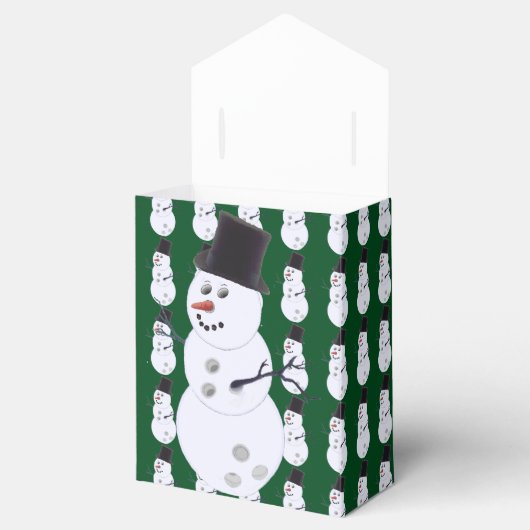 Bowling Ball Snowman Kerstmis Bedankdoosjes (Geopend)