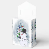 Bowling Ball Snowman Kerstmis Bedankdoosjes (Geopend)