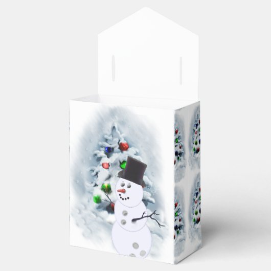 Bowling Ball Snowman Kerstmis Bedankdoosjes (Geopend)