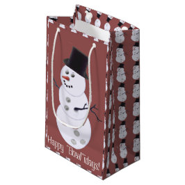 Bowling Ball Snowman Kerstmis Klein Cadeauzakje