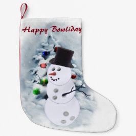 Bowling Ball Snowman Kerstmis Kleine Kerstsok