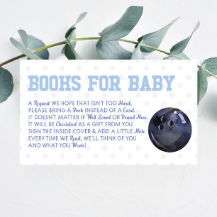 Bowling Ball Sport Baby shower boeken voor Baby Ka Informatiekaartje