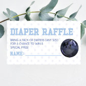 Bowling Ball Sport Baby shower Luier Raffle Informatiekaartje