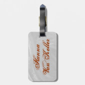 Bowling Ball Tiger Oranje Bagagelabel (Achterkant verticaal)