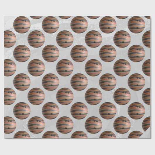 Bowling Ball Tiger Oranje Cadeaupapier (Vlak)