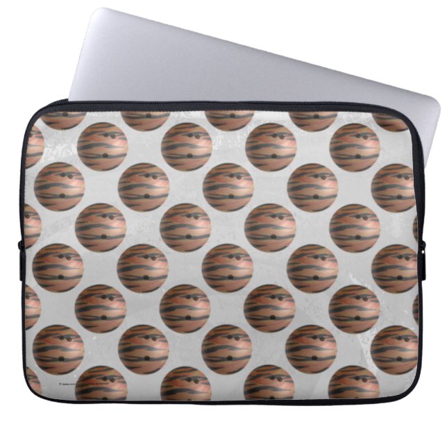 Bowling Ball Tiger Oranje Laptop Sleeve (Voorkant)