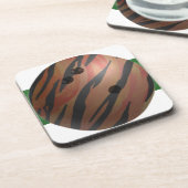 Bowling Ball Tiger Oranje Onderzetter (Linkerzijde)