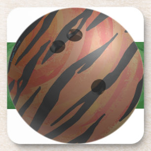 Bowling Ball Tiger Oranje Onderzetter
