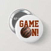 Bowling Ball Tiger Oranje Ronde Button 5,7 Cm (Voorkant /achterkant)