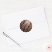 Bowling Ball Tiger Oranje Ronde Sticker (Envelop)