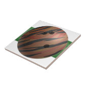 Bowling Ball Tiger Oranje Tegeltje (Zijkant)