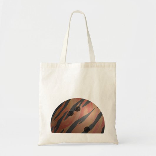 Bowling Ball Tiger Oranje Tote Bag (Voorkant)