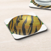 Bowling Ball Tiger Yellow Bier Onderzetter (Linkerzijde)