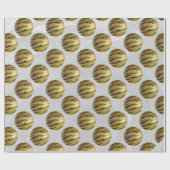 Bowling Ball Tiger Yellow Cadeaupapier (Vlak)