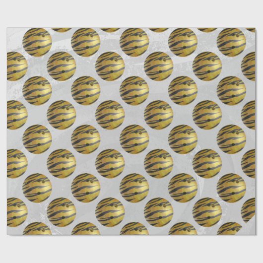 Bowling Ball Tiger Yellow Cadeaupapier (Vlak)
