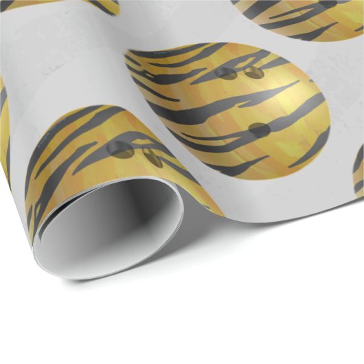 Bowling Ball Tiger Yellow Cadeaupapier (Rol Hoek)